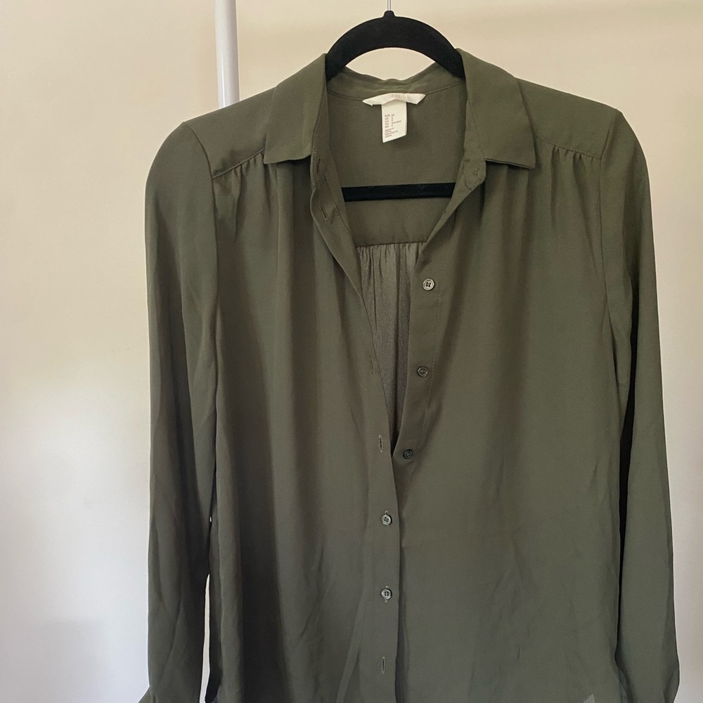 H&M Dark Green Top
